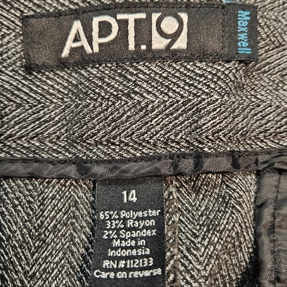 Apt. 9 Maxwell Cut Gray Herringbone Dress Trousers - Picture 4 of 4